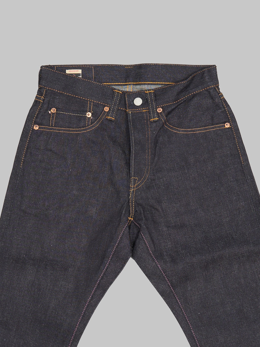 Momotaro 0605 12oz Natural Tapered Jeans waist