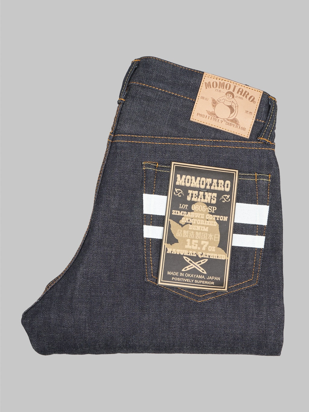 Momotaro 0605 SP Going To Battle Natural Tapered Jeans 100 cotton