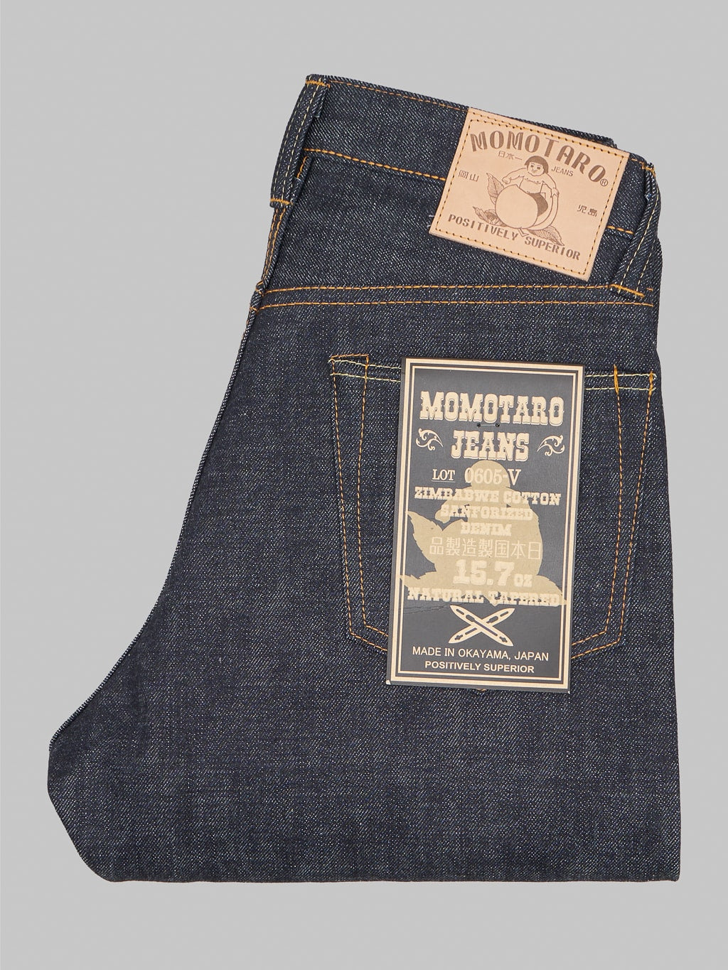 Momotaro 0605V Natural Tapered Jeans 100 Zimbabwe cotton