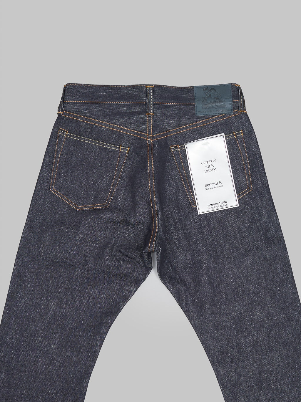 Momotaro 0605SILK Denim Natural Tapered Jeans back pockets