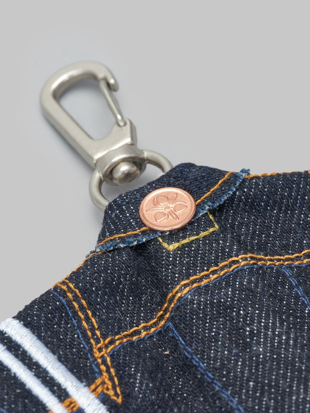 Momotaro mini denim type ii jacket keyholder copper rivet