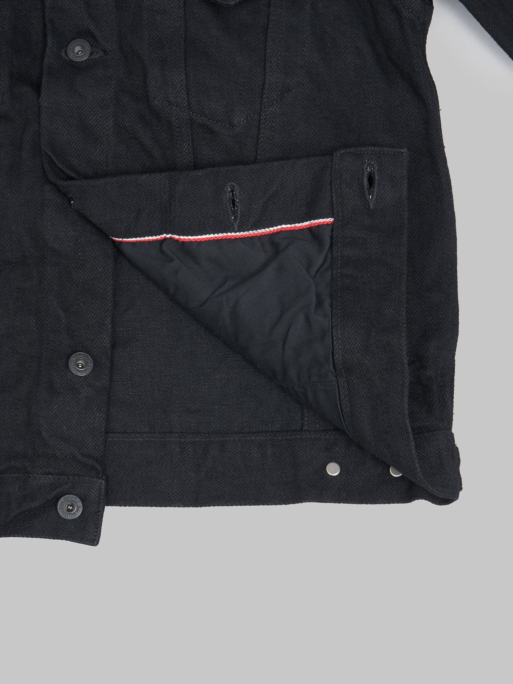 oni secret black denim type iii weft interior