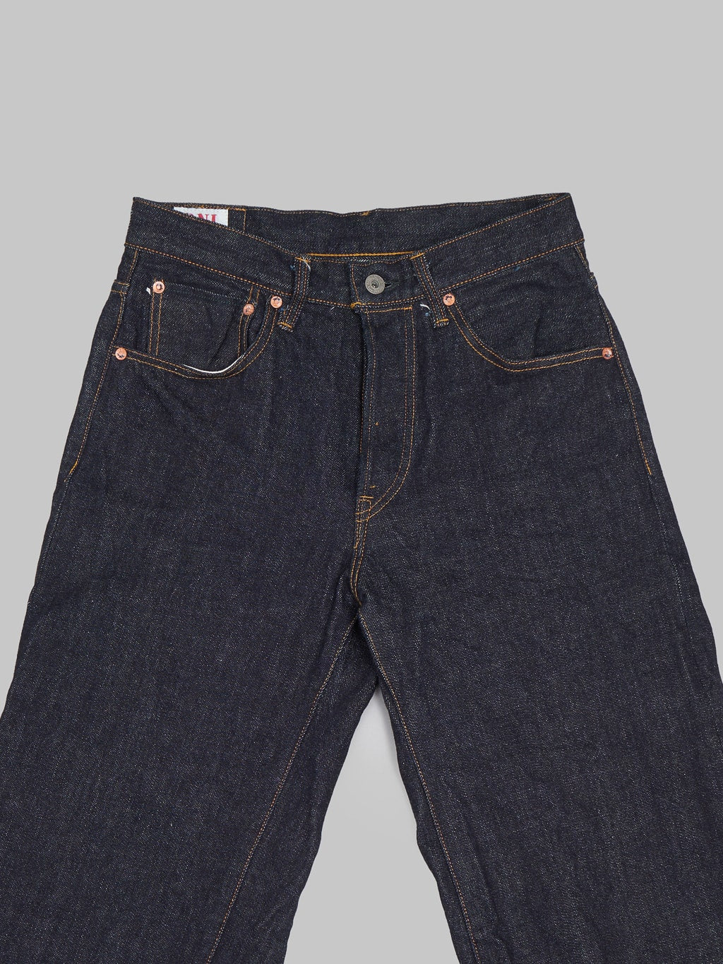 ONI Denim 200 Low Tension 15oz Wide Straight Jeans high waist