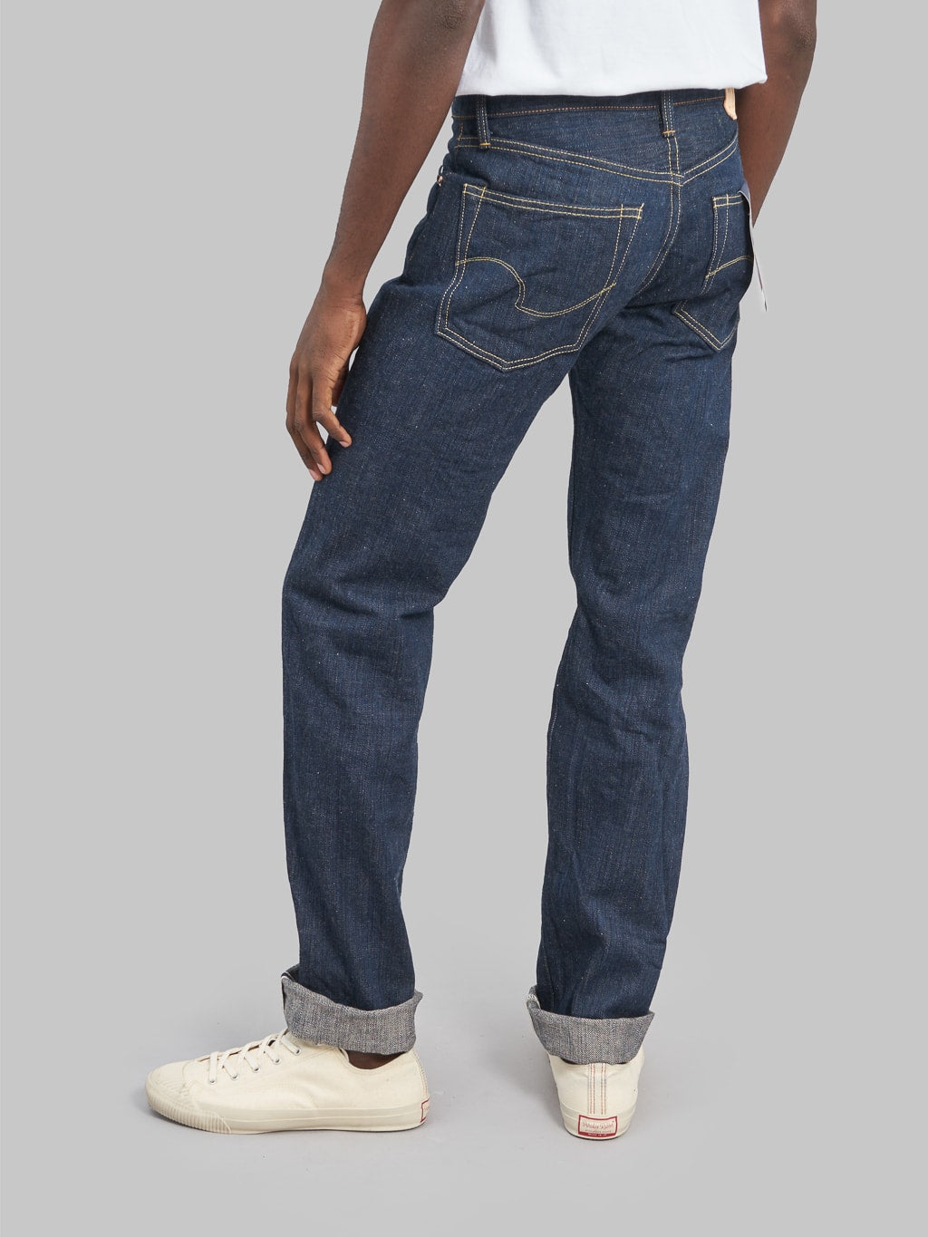 Oni denim kiwami indigo regular selvedge jeans back fit