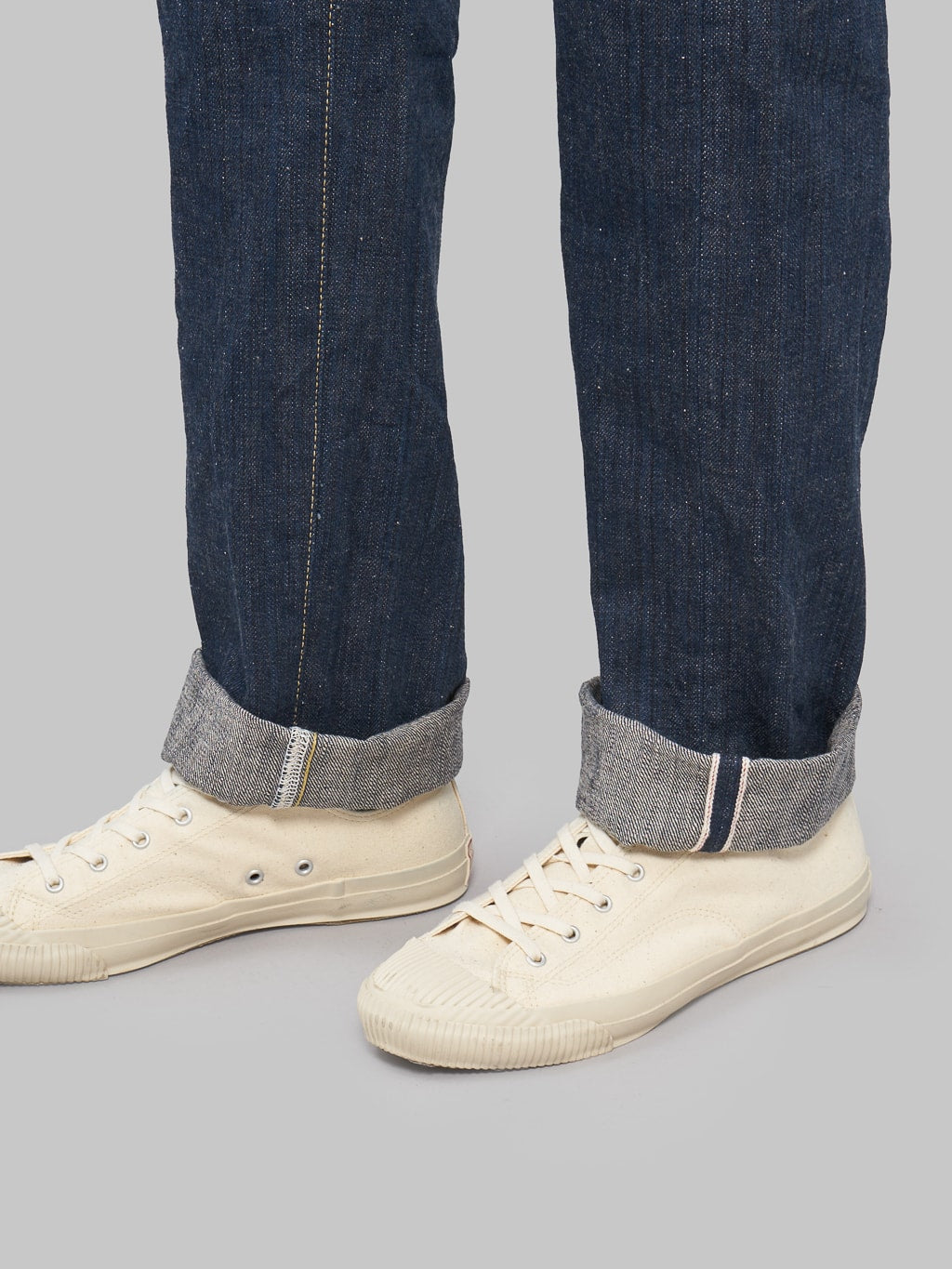 Oni denim kiwami indigo regular selvedge jeans selvedge detail