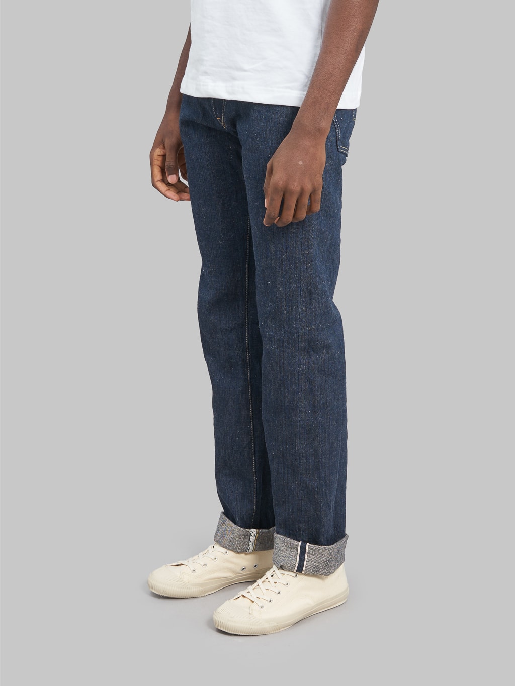 Oni denim kiwami indigo regular selvedge jeans side fit
