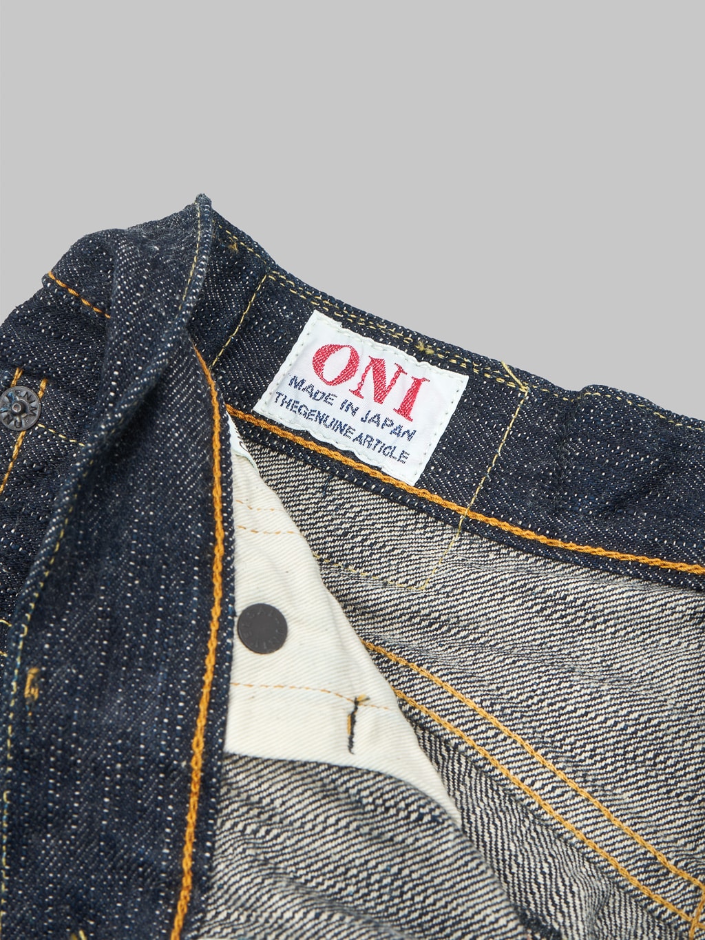 Oni denim kihannen relaxed tapered jeans brand label