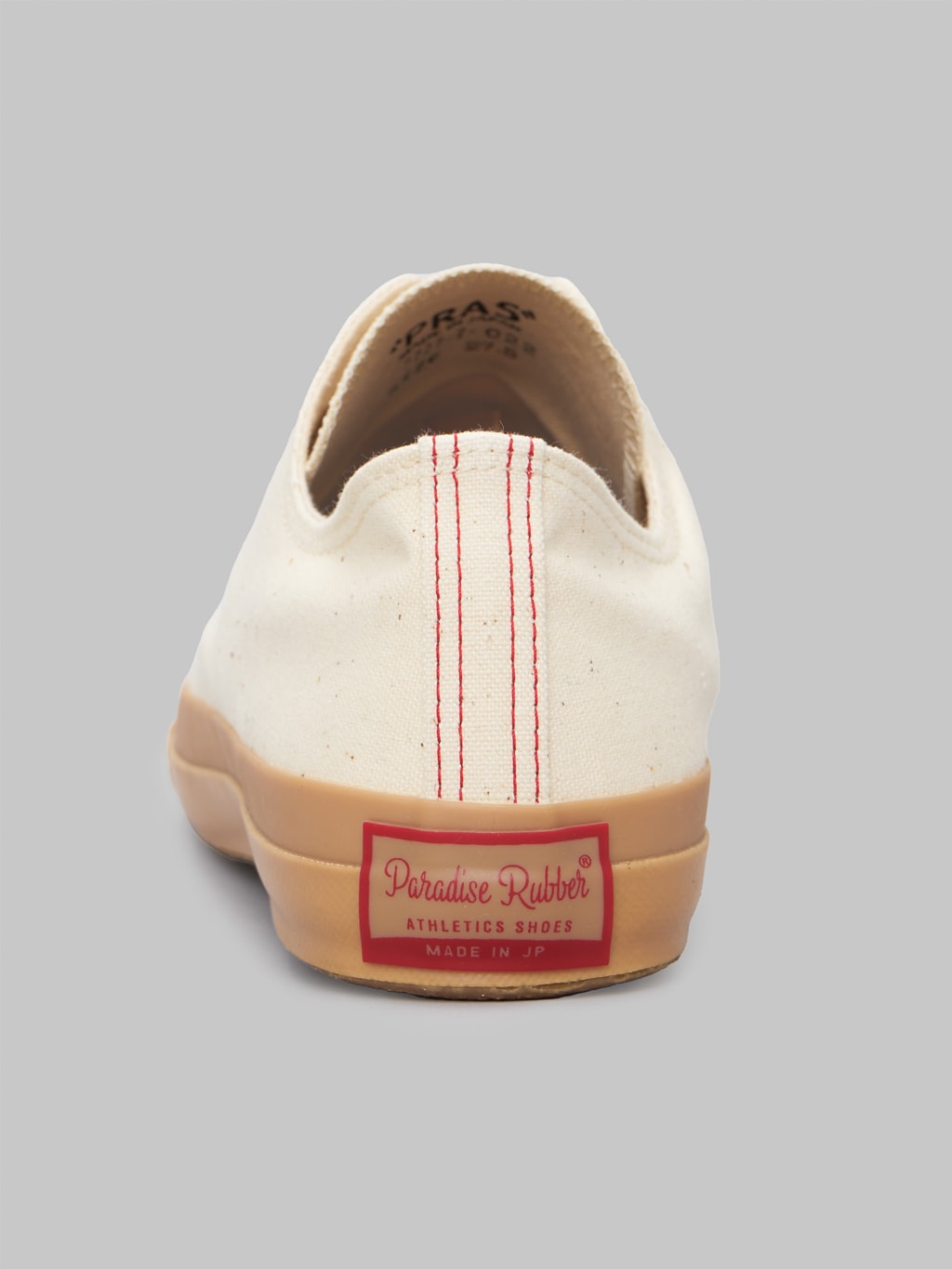 Pras shellcap low sneakers kinari gum sole back tag