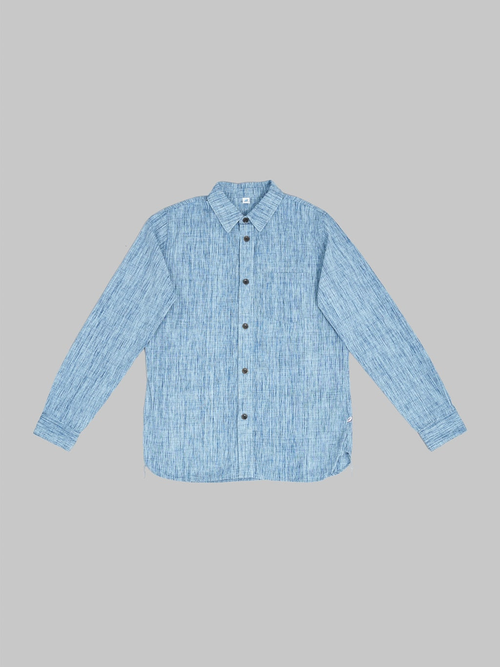 Pure Blue Japan 2223-ID Kasuri Chambray Regular Shirt Indigo