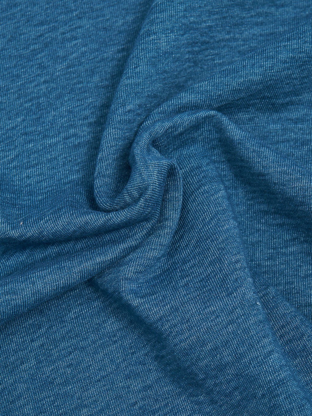Pure Blue Japan SS5011 Greencast Indigo Dyed Crewneck TShirt texture