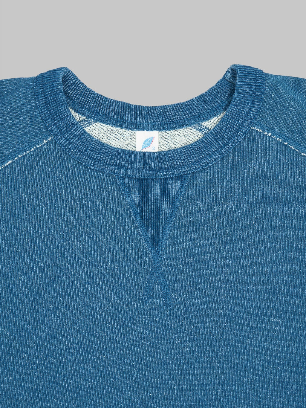 Pure Blue Japan Slub Yarn Sweatshirt Greencast Indigo crewneck