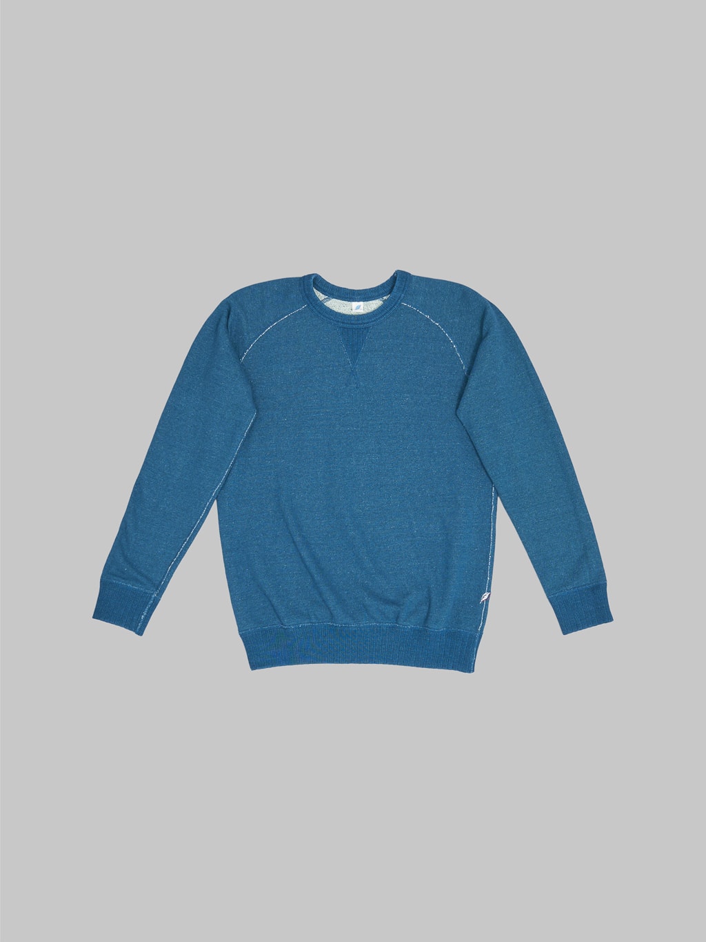 Pure Blue Japan Slub Yarn Sweatshirt Greencast Indigo front