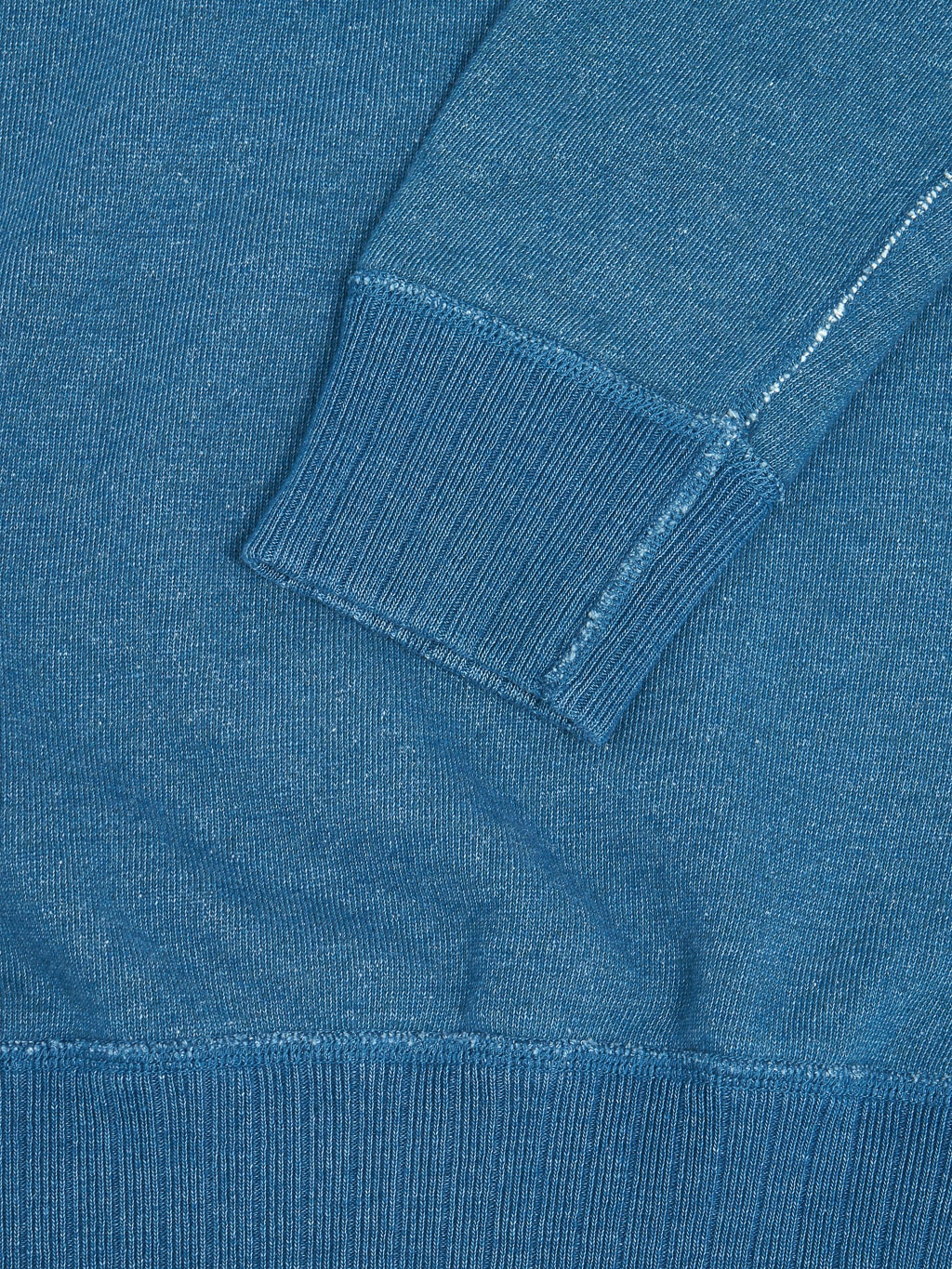  Pure Blue Japan Slub Yarn Sweatshirt Greencast Indigo cuff