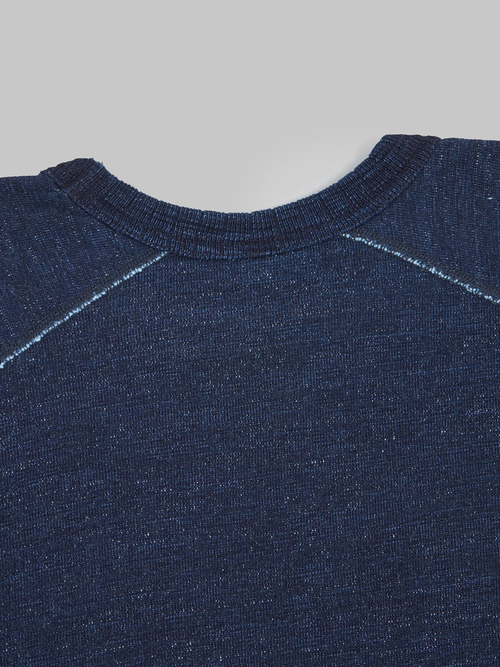  Pure Blue Japan Slub Yarn Sweatshirt Indigo seams