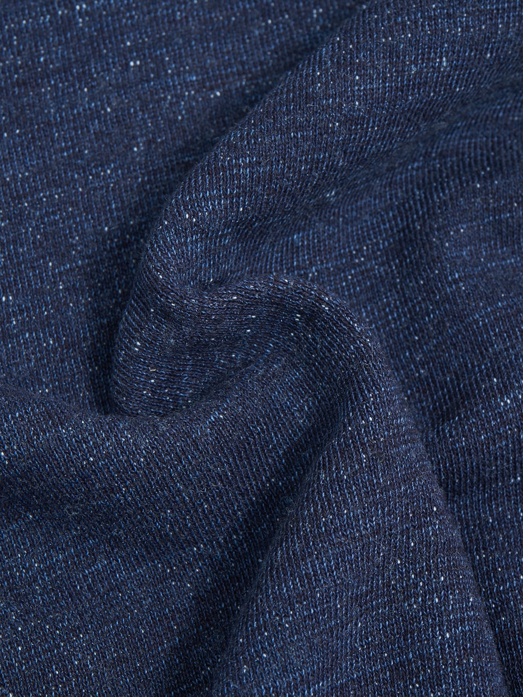 Pure Blue Japan Slub Yarn Sweatshirt Indigo texture