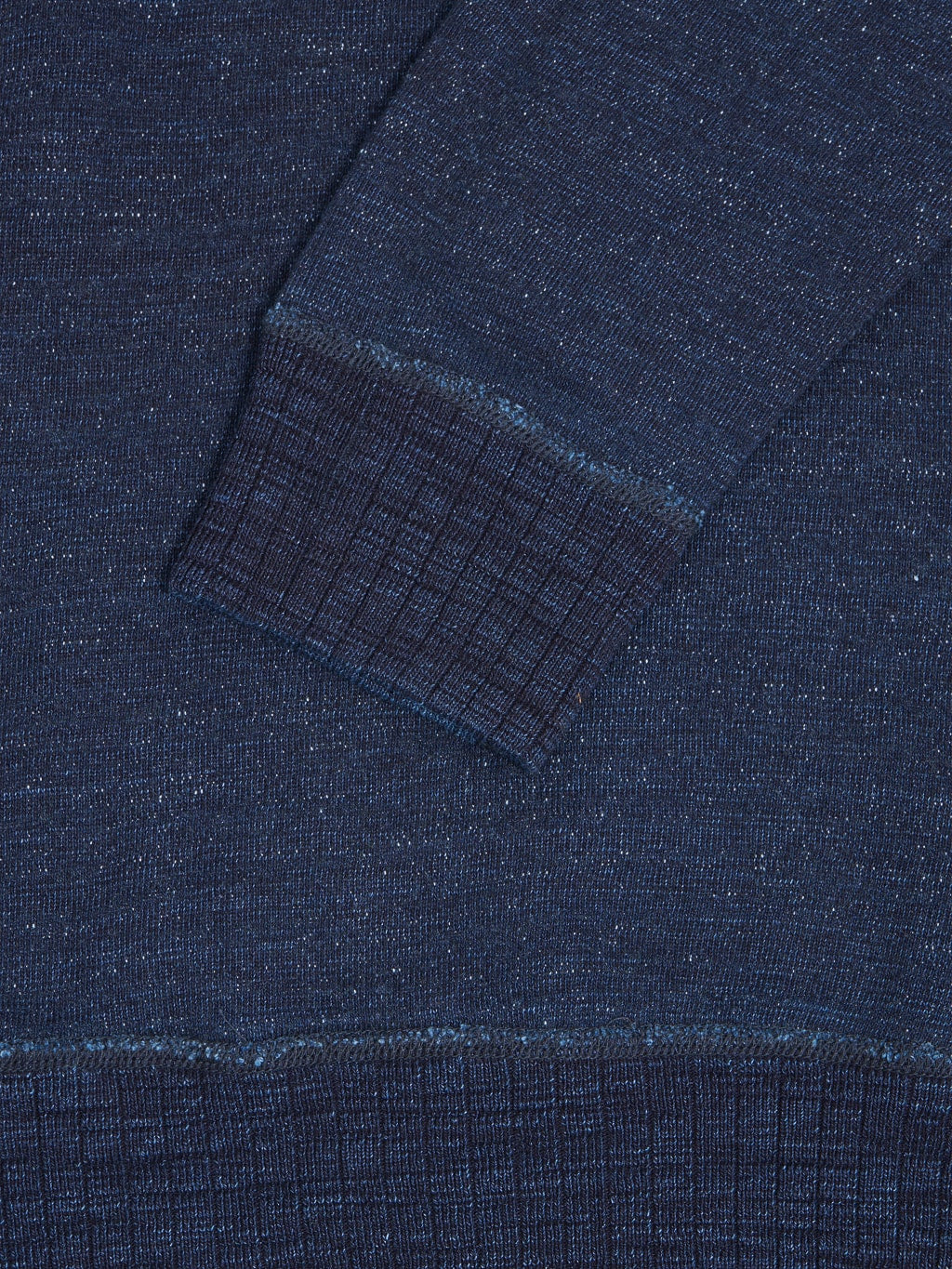 Pure Blue Japan Slub Yarn Sweatshirt Indigo cuff