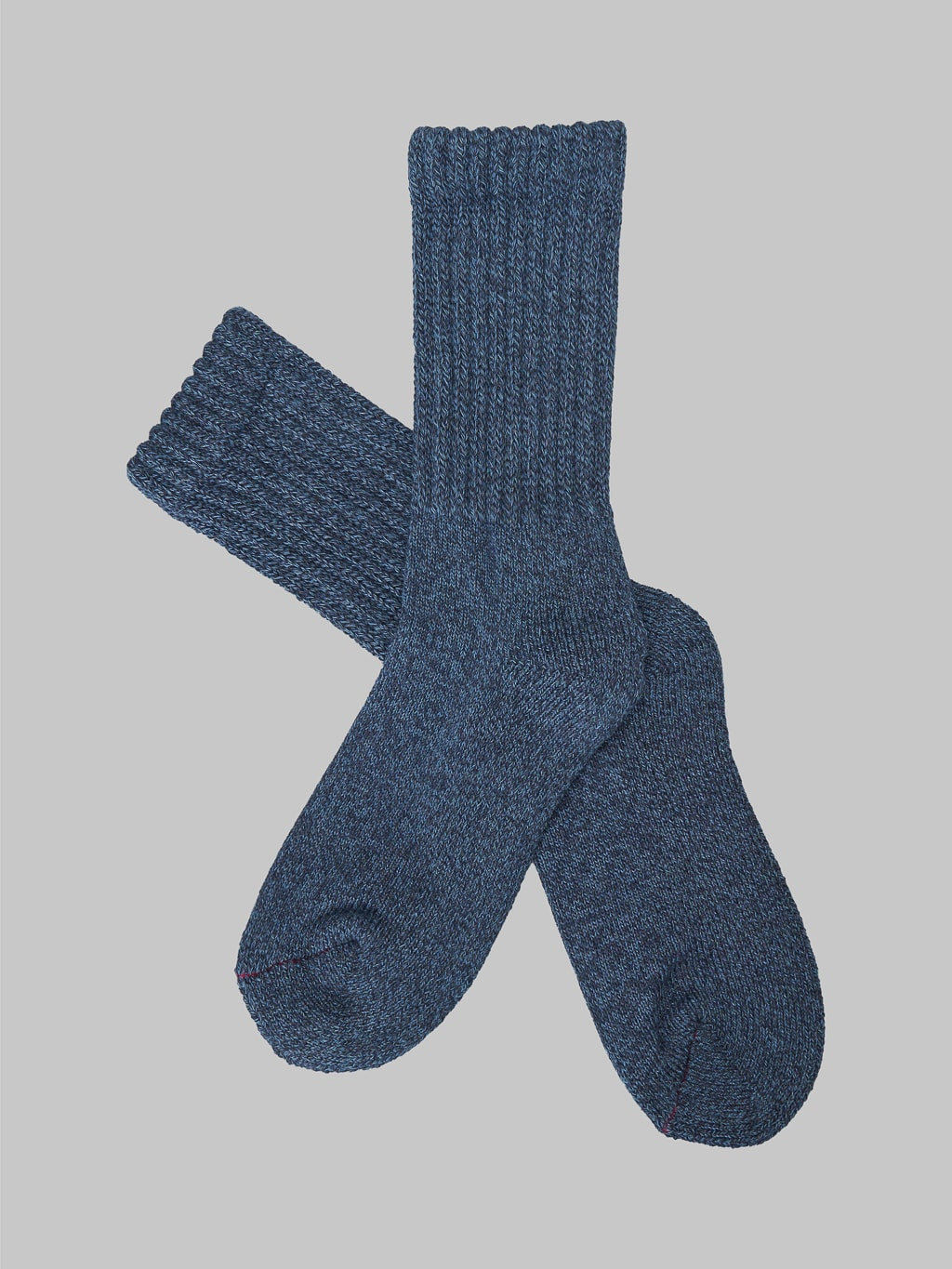 ROTOTO Loose Pile Crew Socks Mix Navy made in japan