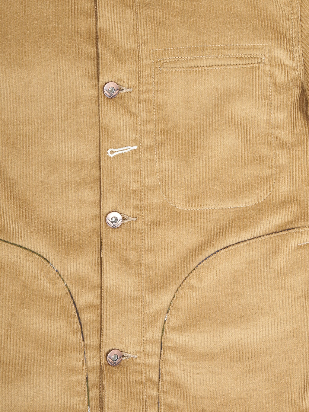 Rogue Territory Supply Jacket Lined Tan Corduroy buttons