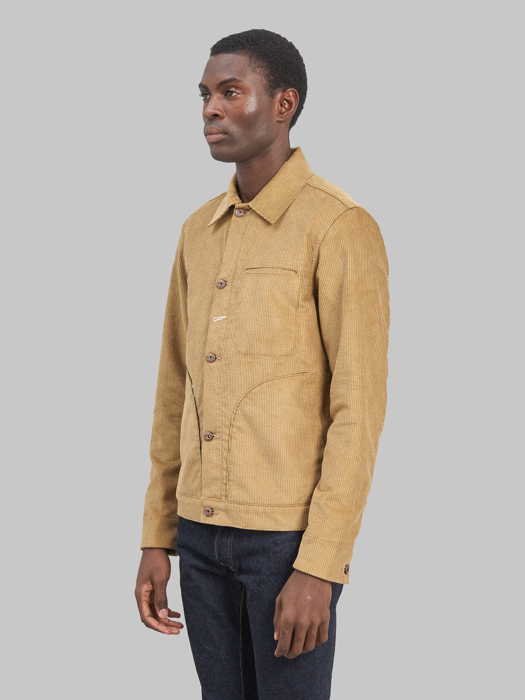 Rogue Territory Supply Jacket Lined Tan Corduroy side fit
