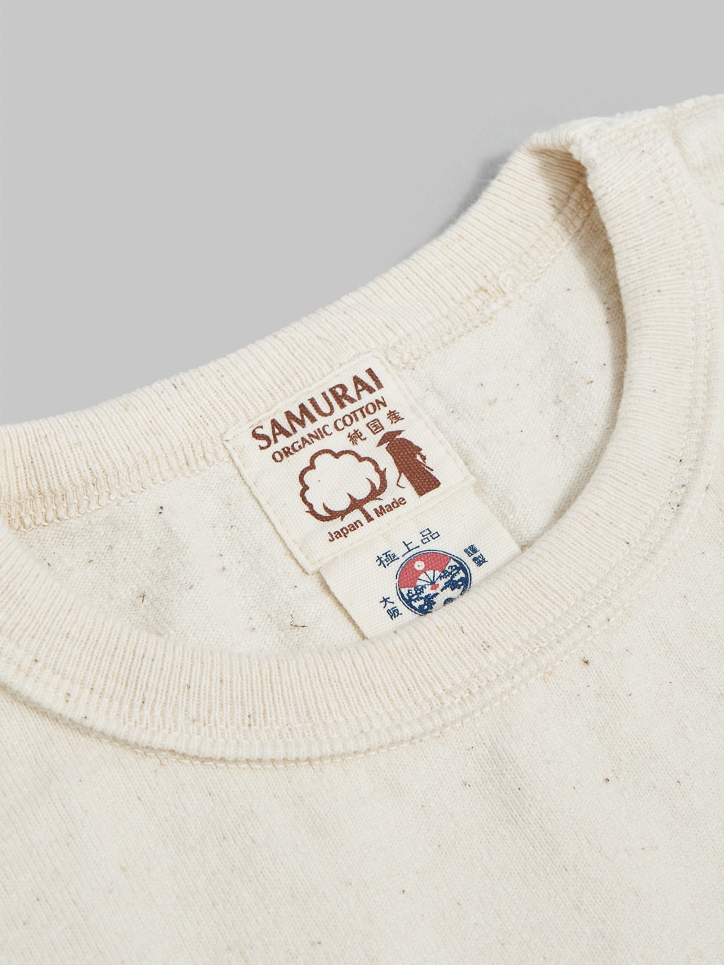 Samurai jeans japanese long sleeve tshirt natural brand label