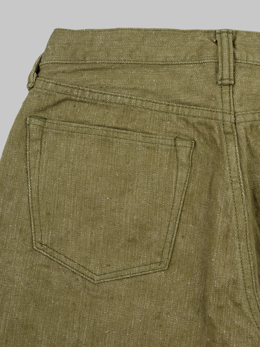 Samurai Jeans S150GNX Uguisu 17oz Regular Straight Jeans back pocket