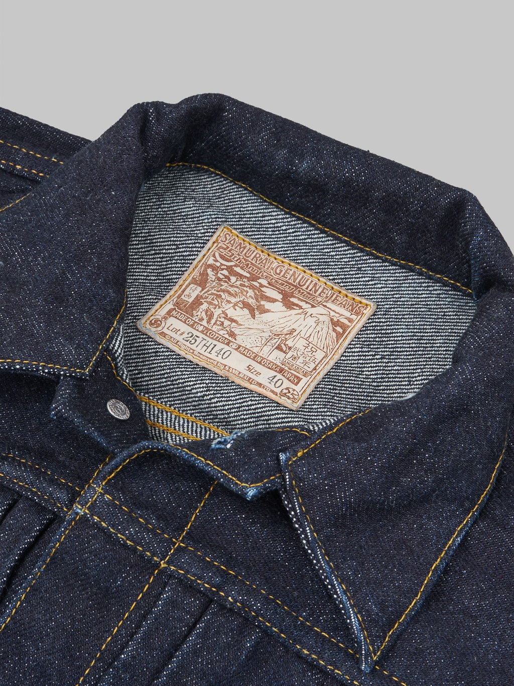 Samurai Jeans S551XX25oz 25th Limited Edition Type I Denim Jacket leather patch