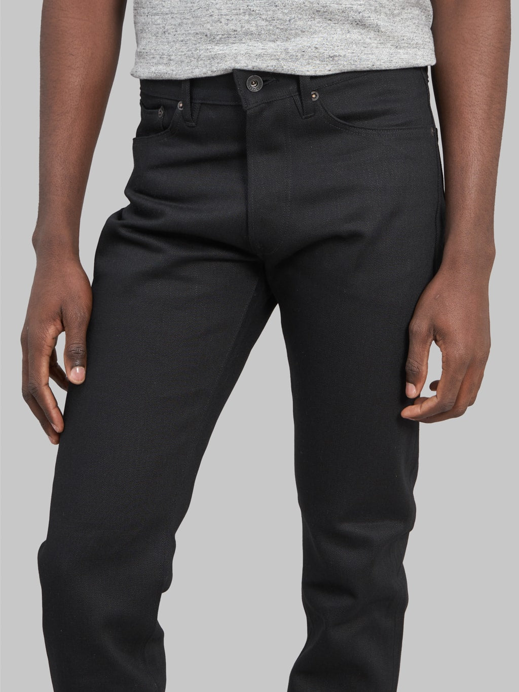 Stevenson Overall Big Sur 210 slim tapered jeans black inseam