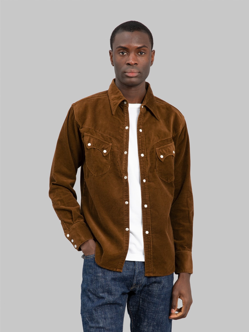 Stevenson Overall Co. Cody Shirt Brown Corduroy