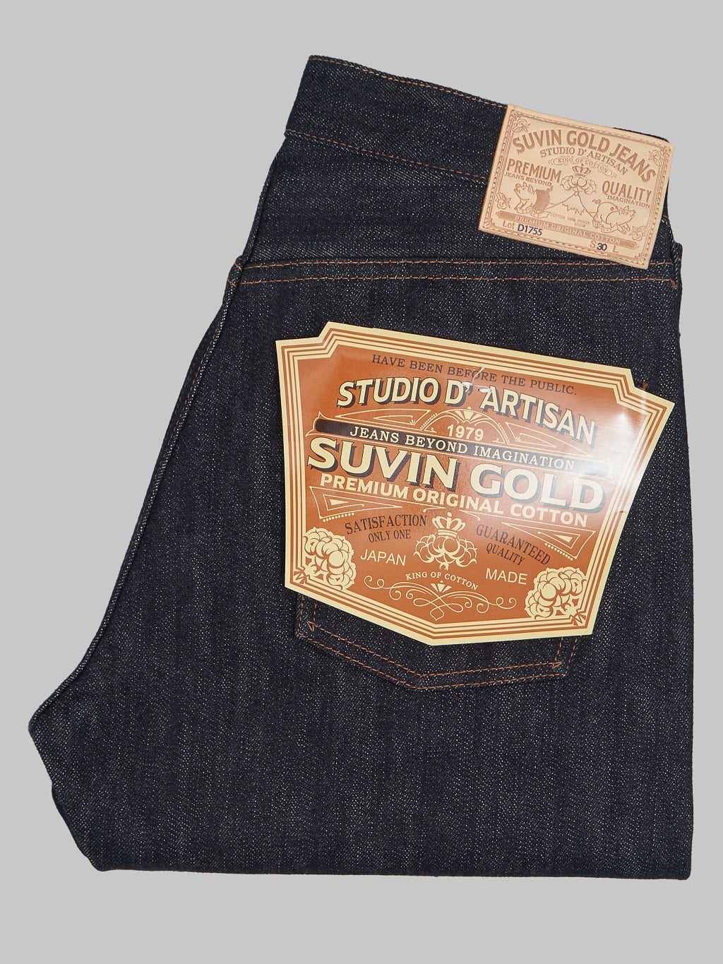 Studio DArtisan Suvin Gold D1755 Regular Straight Narrow Jeans made in japan