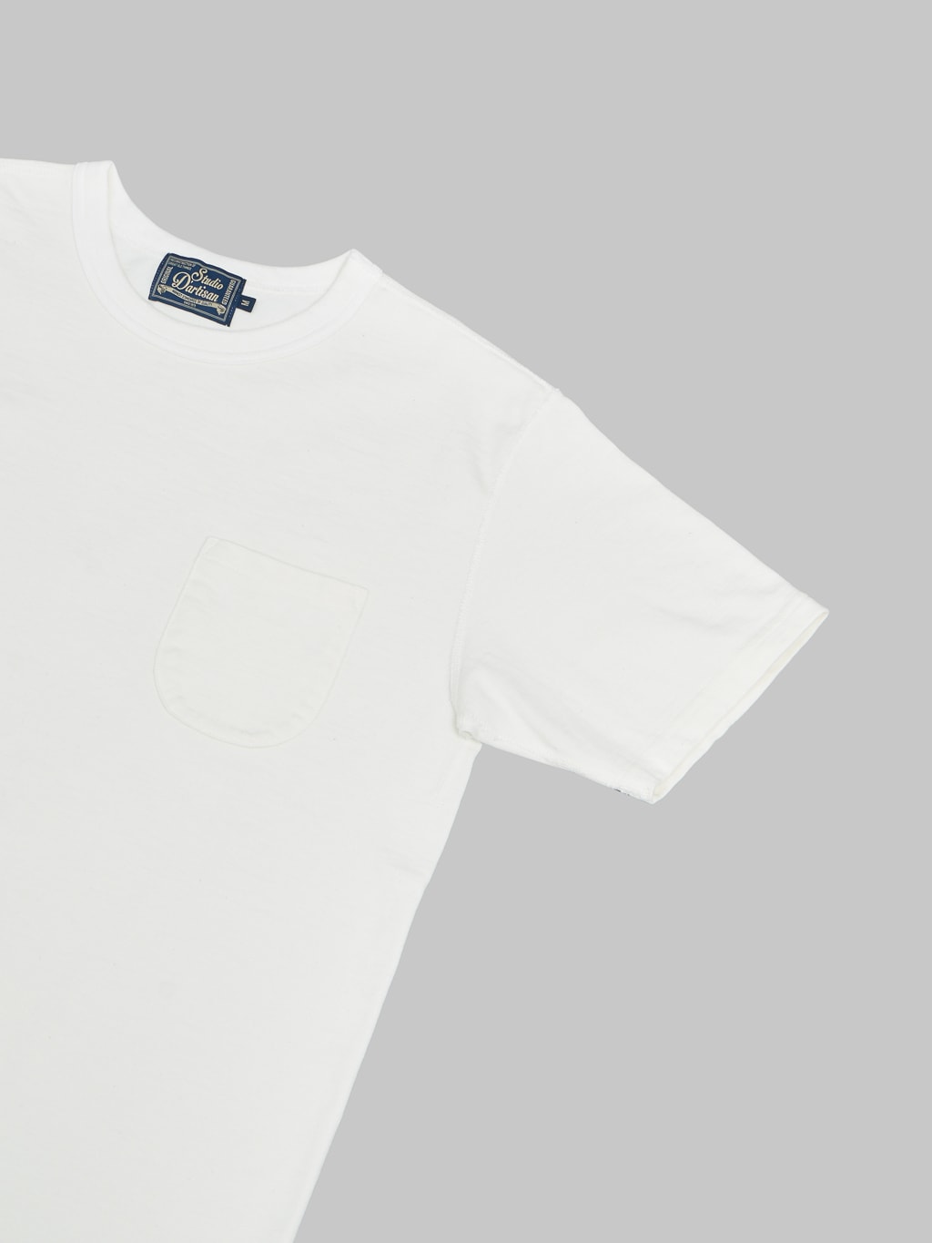 Studio DArtisan Suvin Gold Loopwheeled Tshirt white sleeve