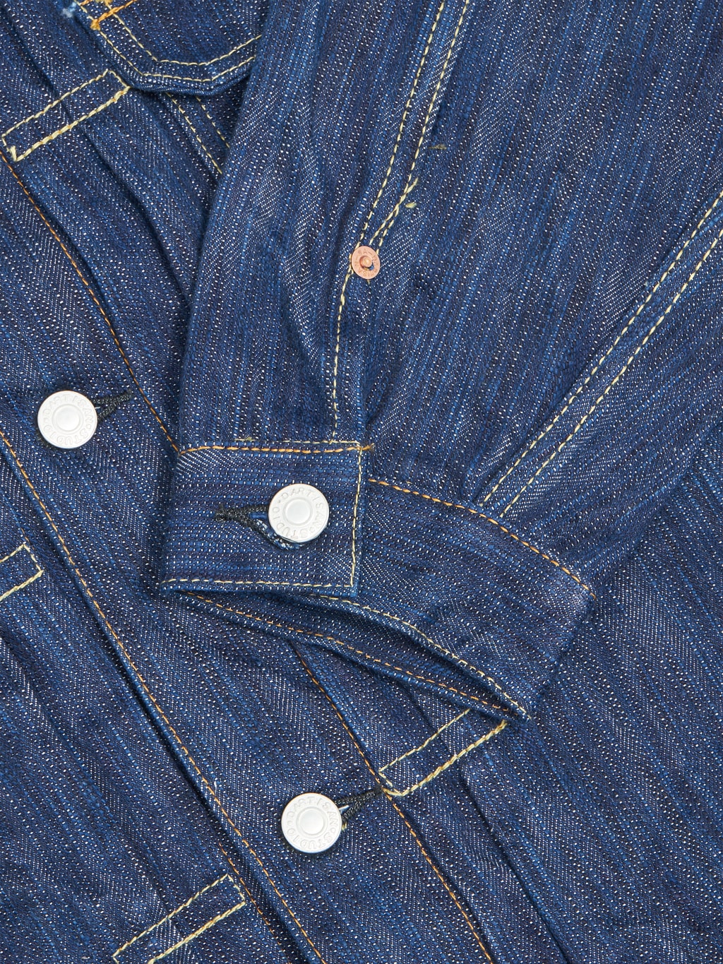 Studio Dartisan Tokushima Awa Shoai Type II indigo jacket cuff texture
