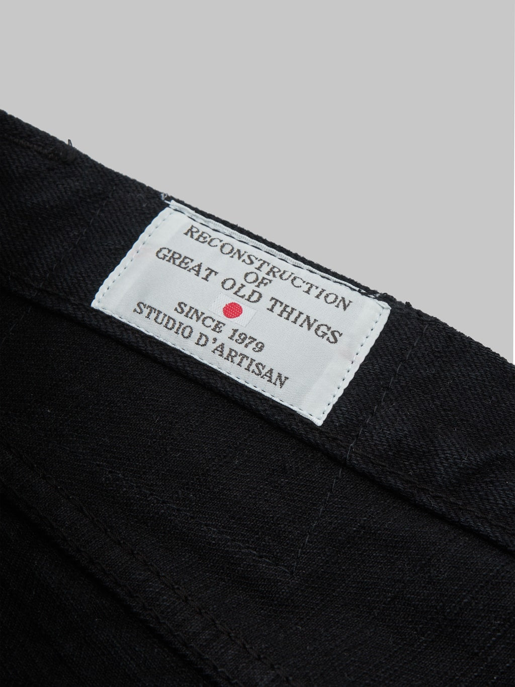 Studio DArtisan Kurozome Black 14oz Selvedge Jeans Relaxed Tapered interior tag