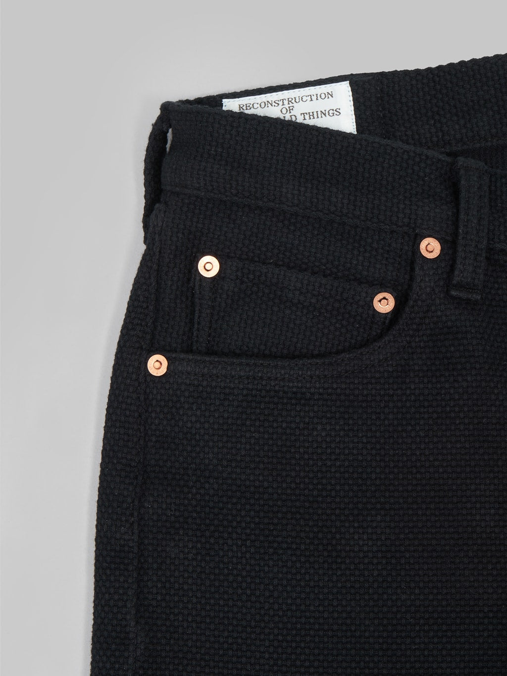 Studio DArtisan SD1877 Kurozome Black 14oz Sashiko Slim Straight Jeans coin pocket