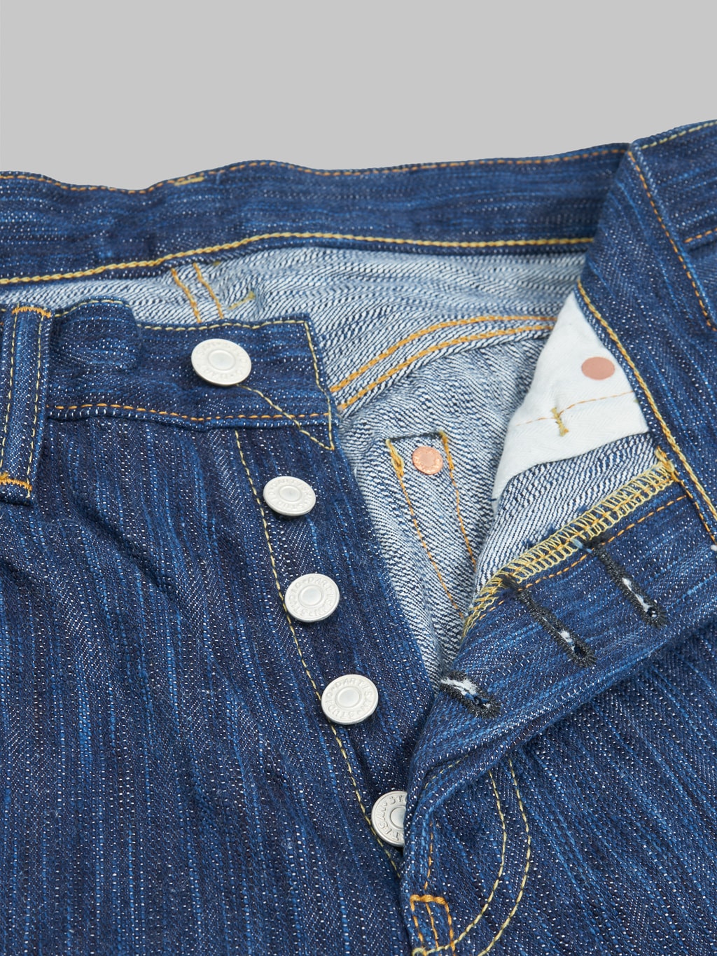 Studio dartisan tokushima awa shoai regular straight jeans buttons details