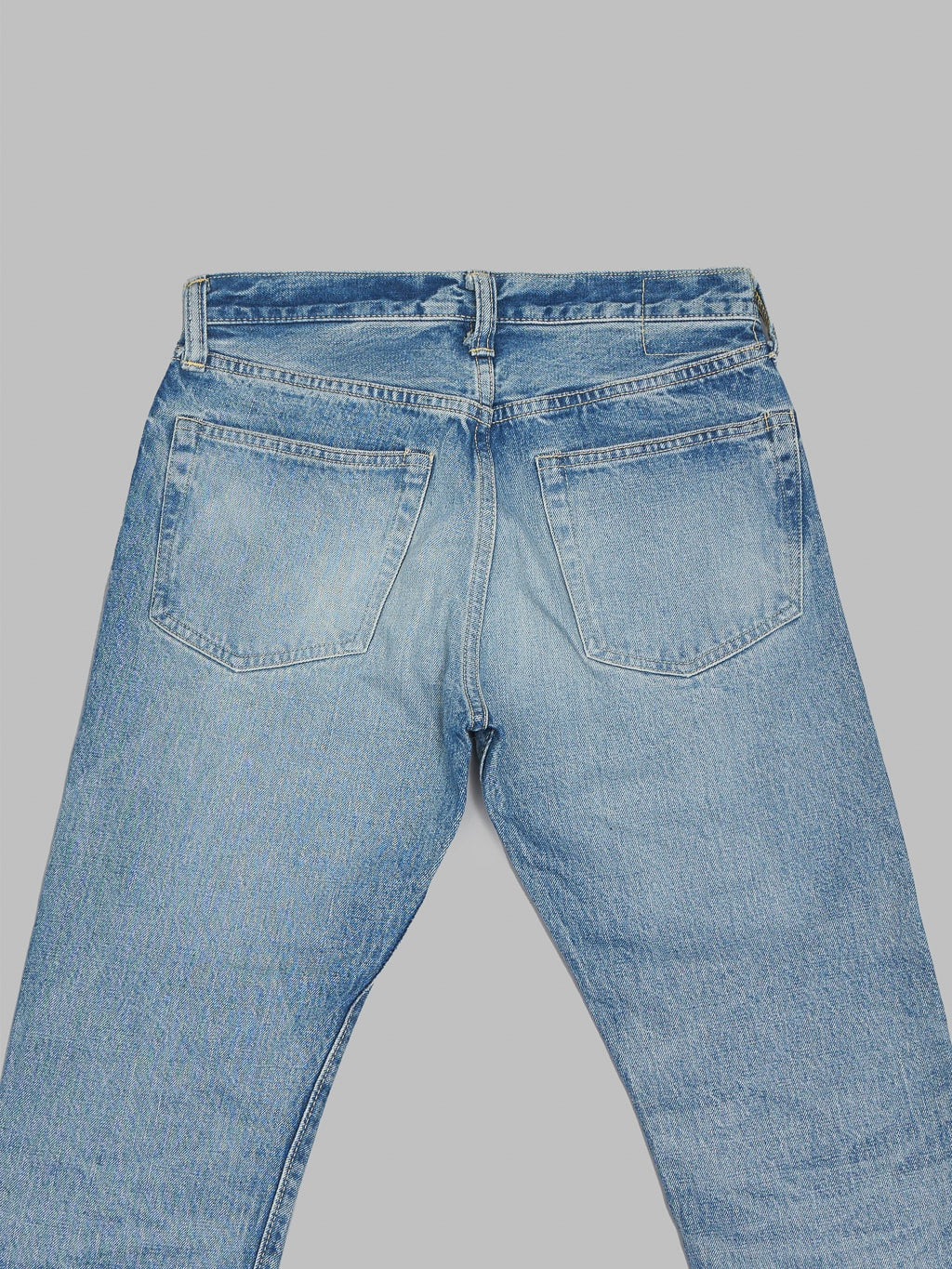 Sugar Cane 2021SW Model Stonewashed Slim Tapered selvedge Jeans back pockets