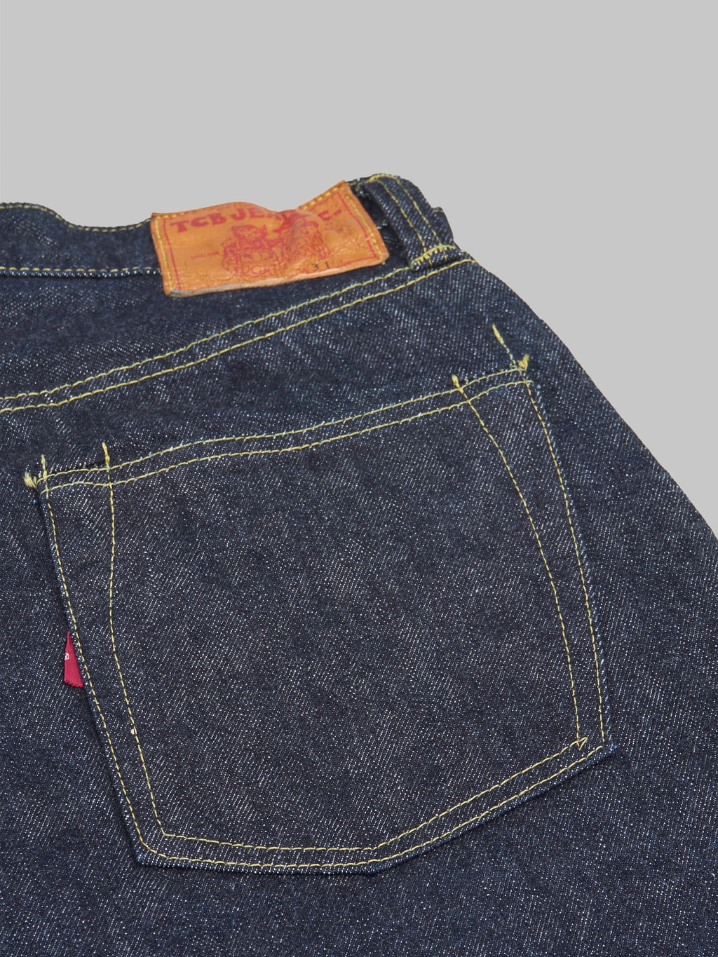 tcb s40s regular straight jeans back stitching