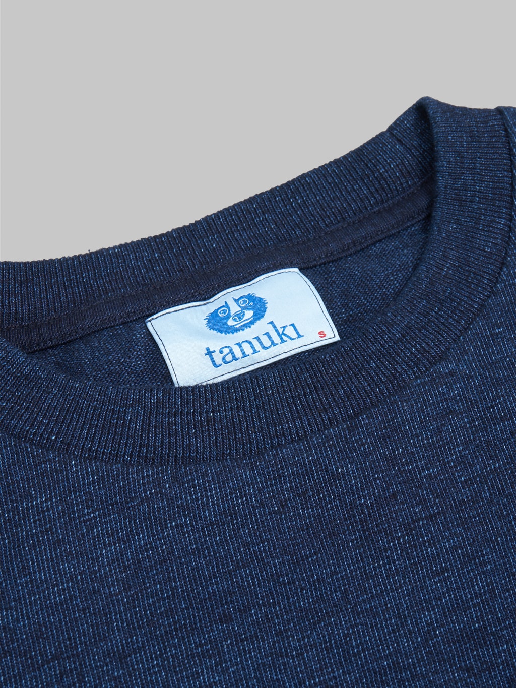 Tanuki HSS Heavy Shinkai Indigo Longsleeve TShirt collar