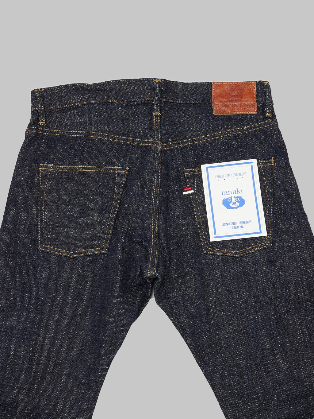 Tanuki Zetto Benkei High Tapered Jeans back pockets fabric