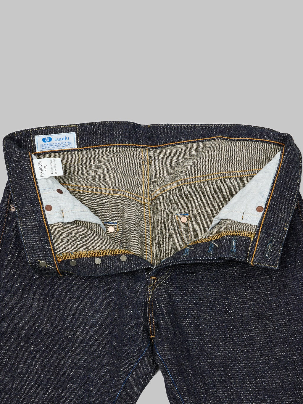 Tanuki Zetto Benkei High Tapered Jeans weft fabric