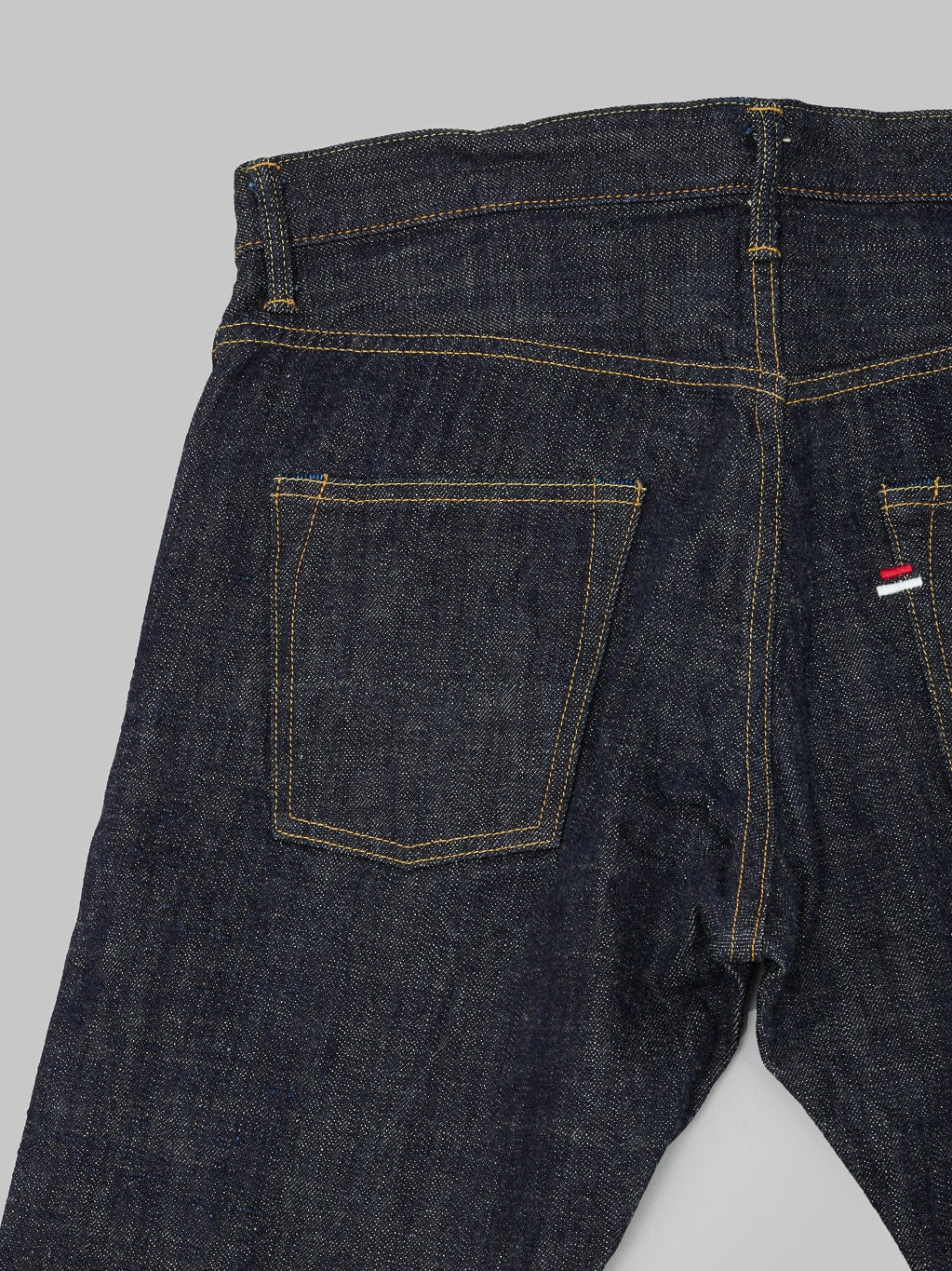 Tanuki Zetto Benkei High Tapered Jeans reinforced back pockets