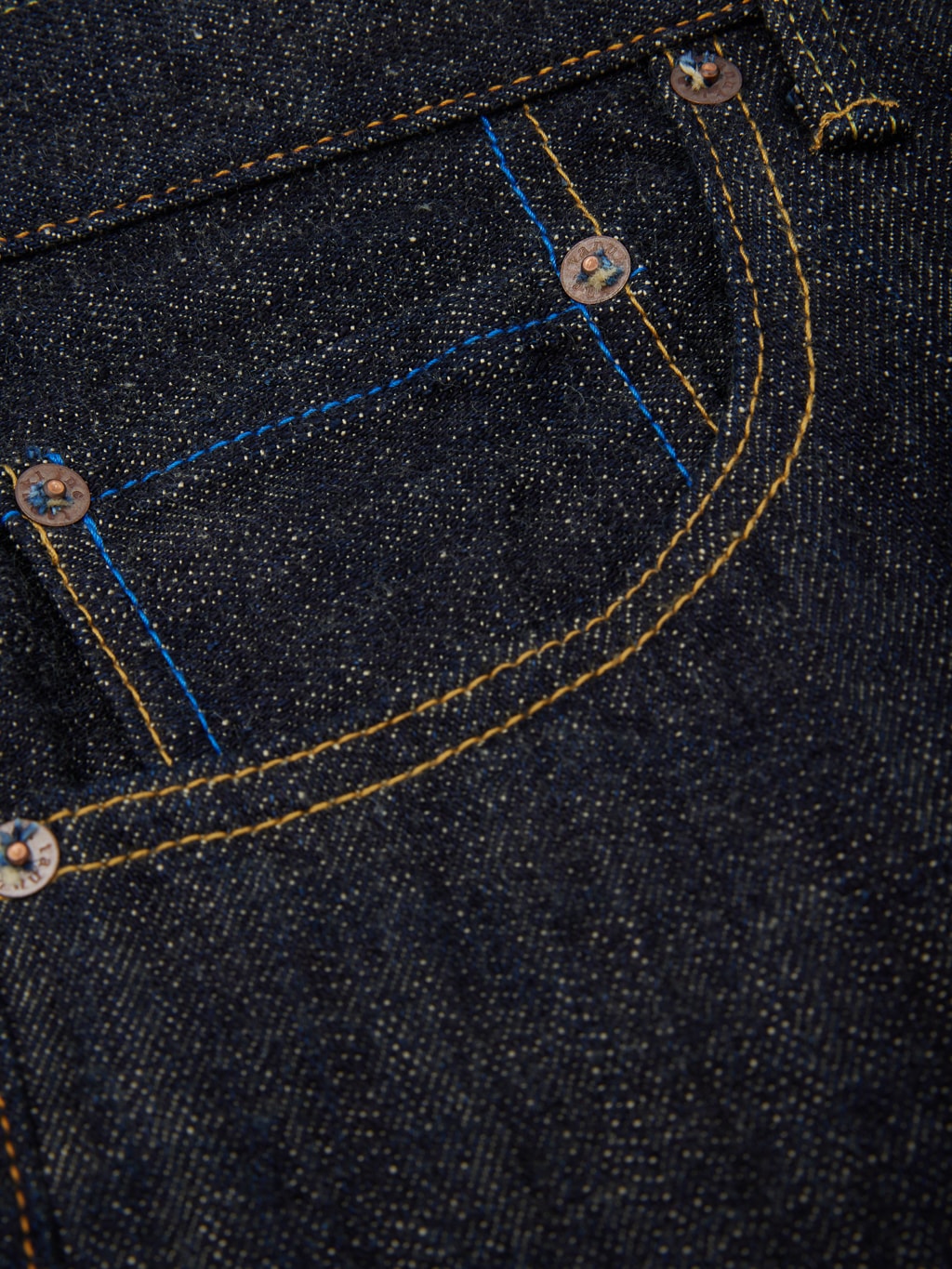 Tanuki Zetto Benkei High Tapered Jeans coin pocket rivets