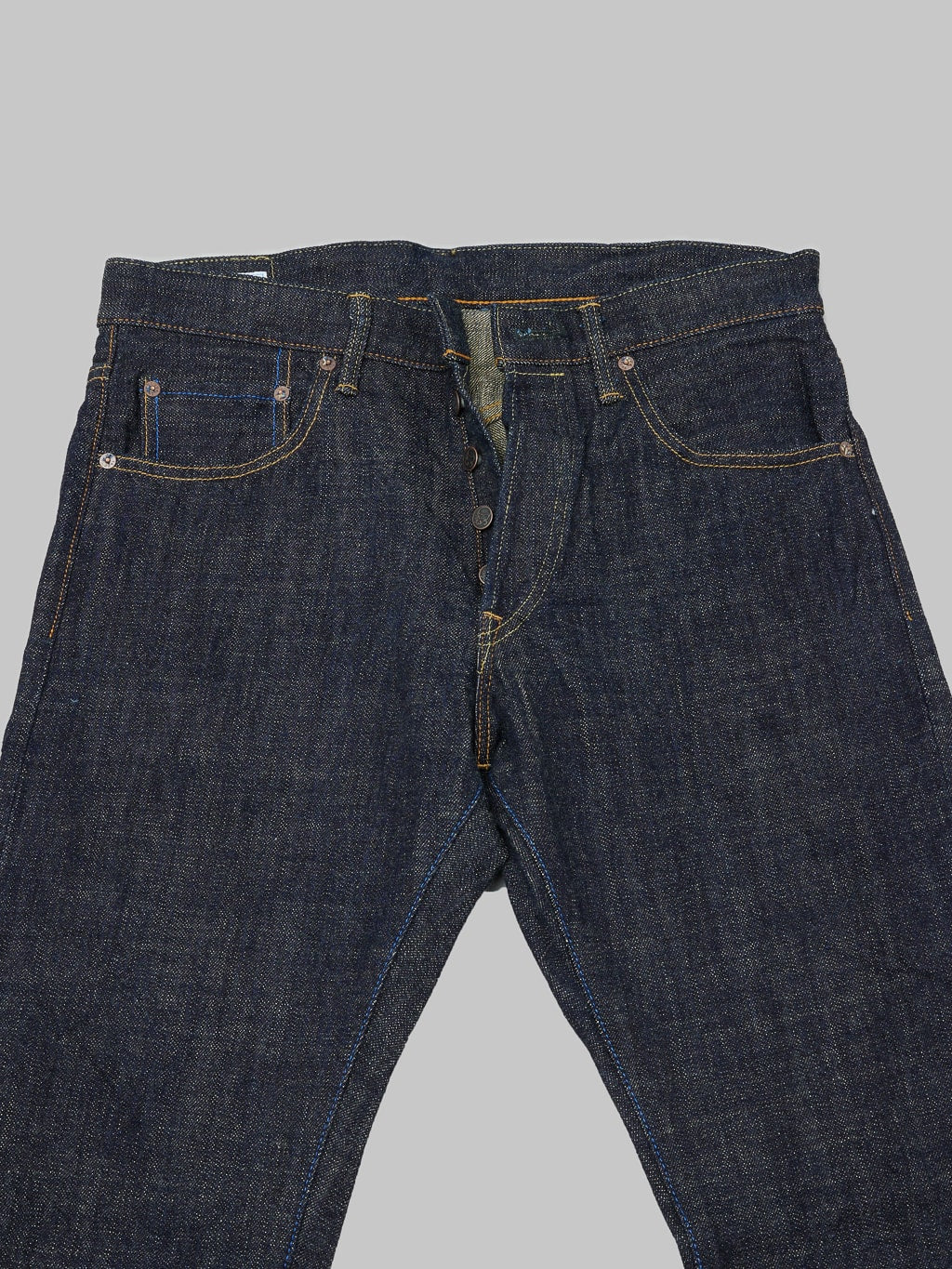 Tanuki Zetto Benkei High Tapered Jeans front view details