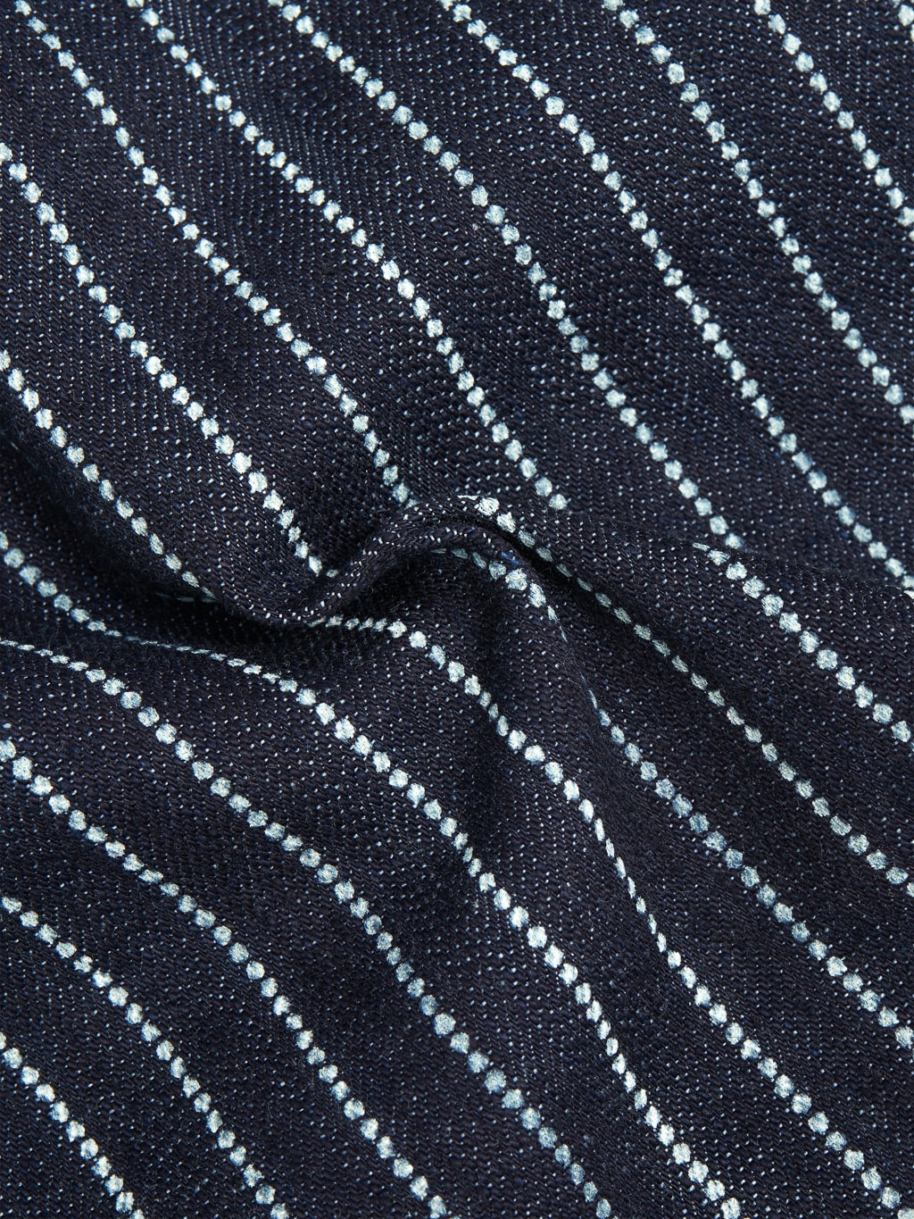 The Flat Head 10oz indigo Wabash Work Shirt  texture