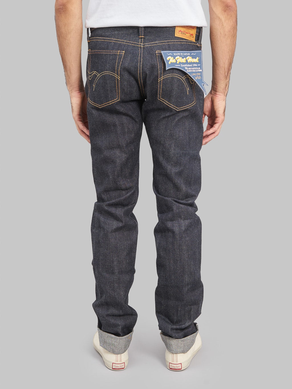 The Flat Head D306 Tight Tapered selvedge Jeans rise