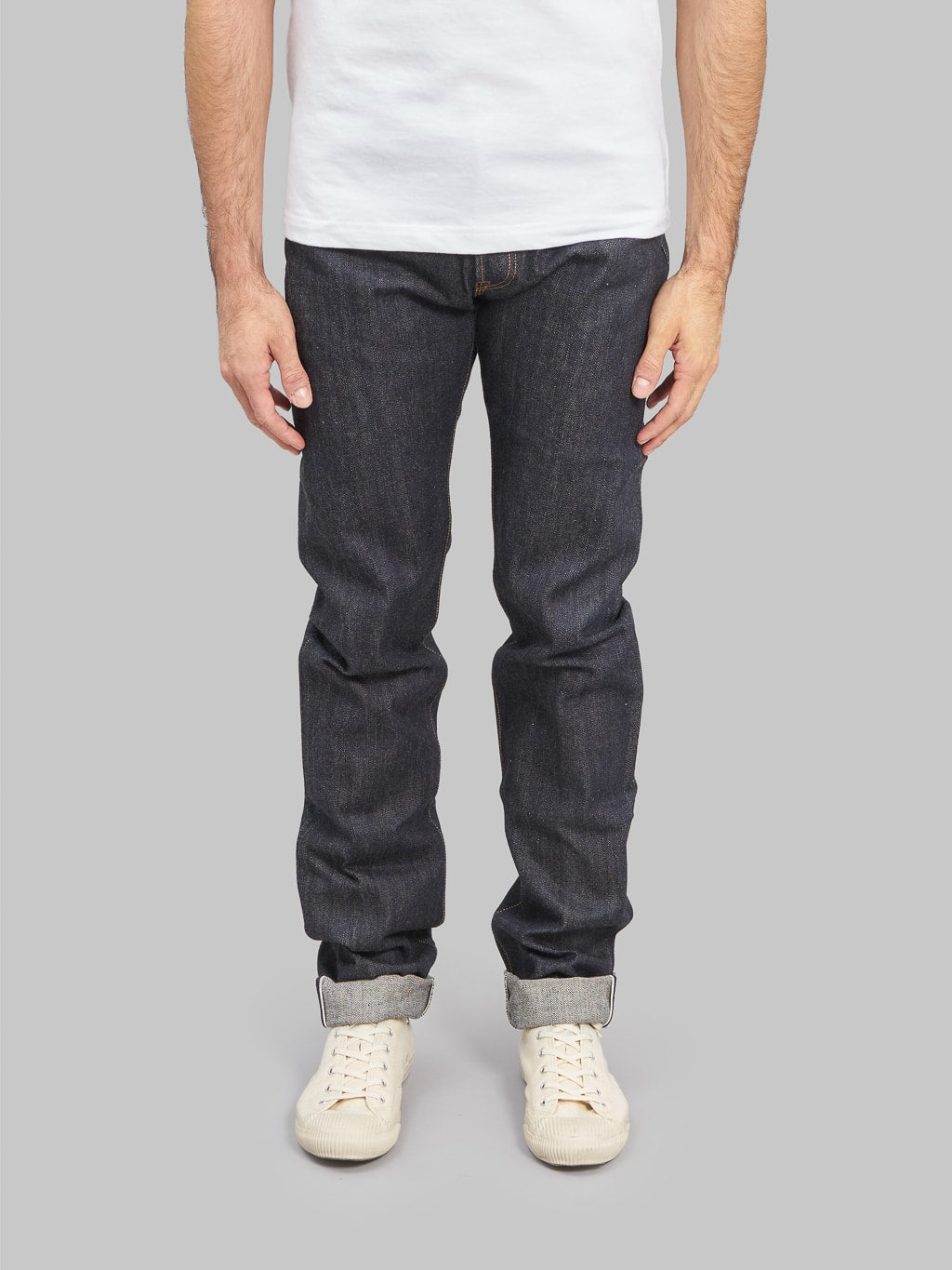 The Flat Head D306 Tight Tapered selvedge Jeans front