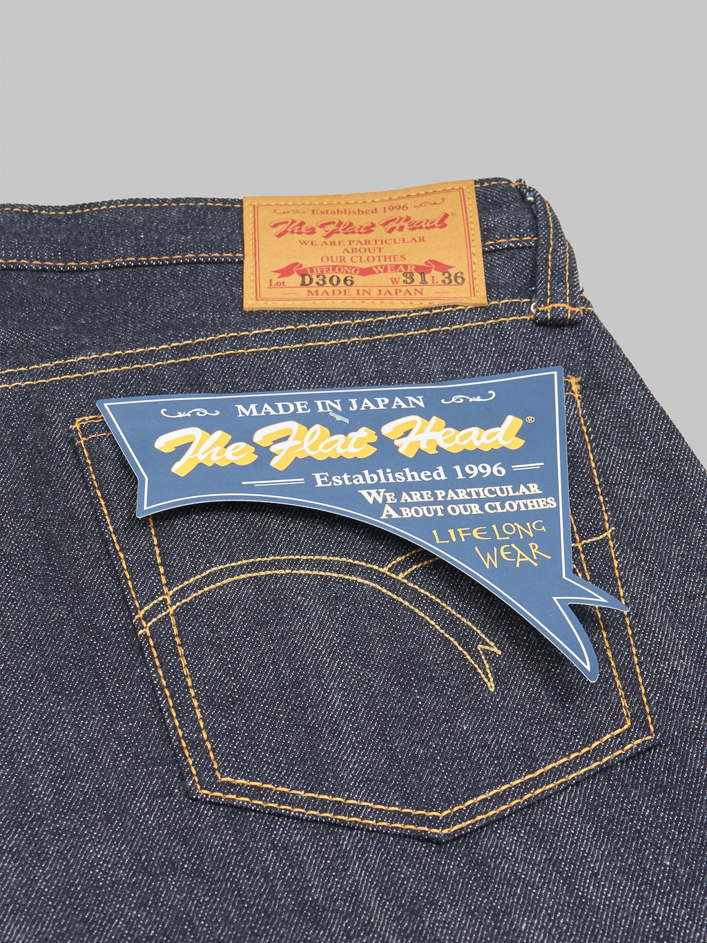 The Flat Head D306 Tight Tapered Jeans pocket flasher