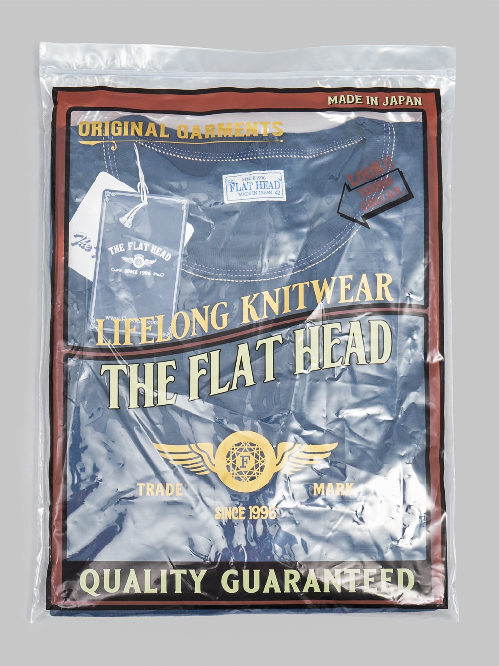 The Flat Head Loopwheeled Heavyweight Plain TShirt Navy 100 cotton