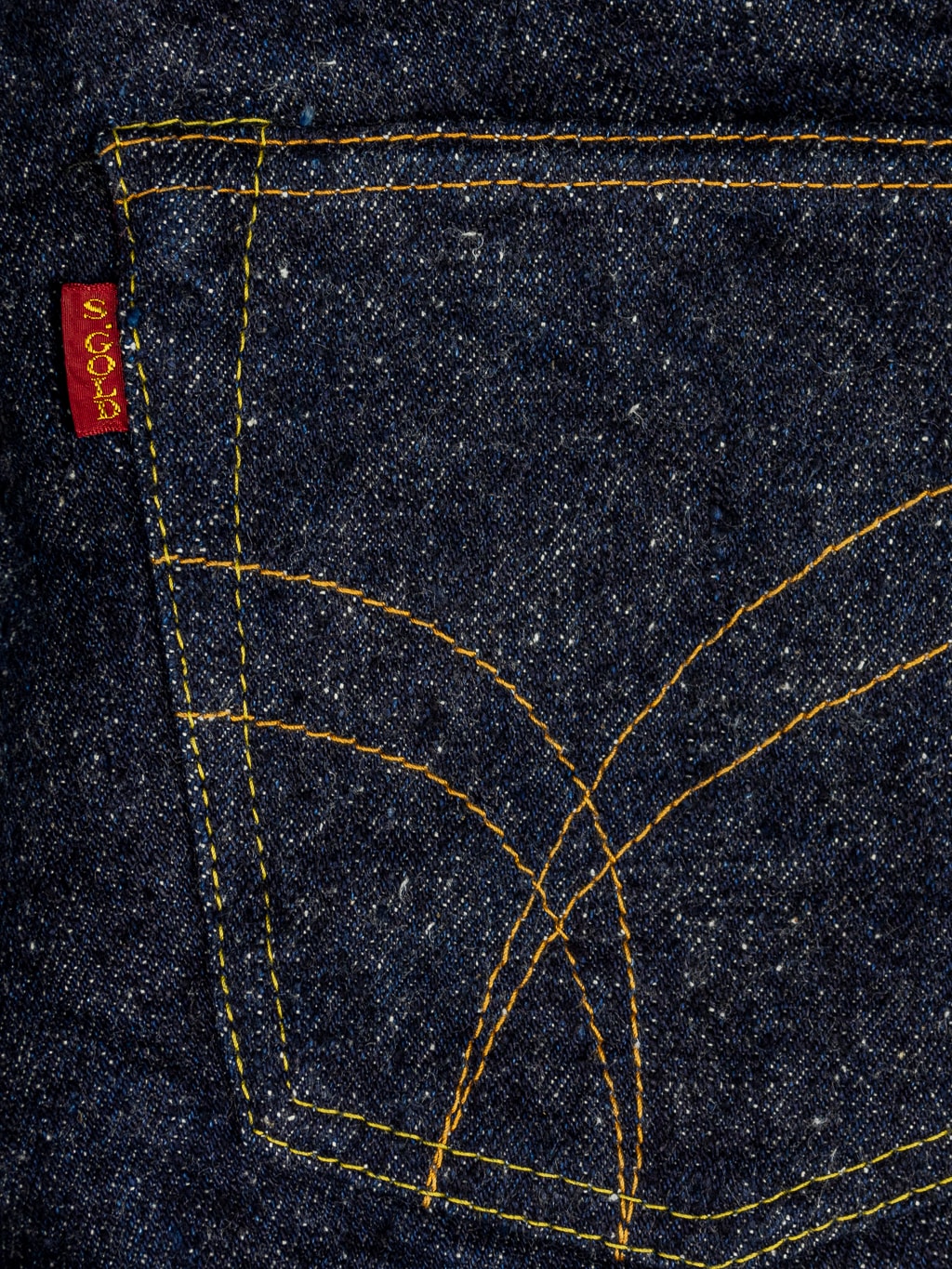 The Strike Gold Keep Earth Natural Indigo Jeans back pocket design
