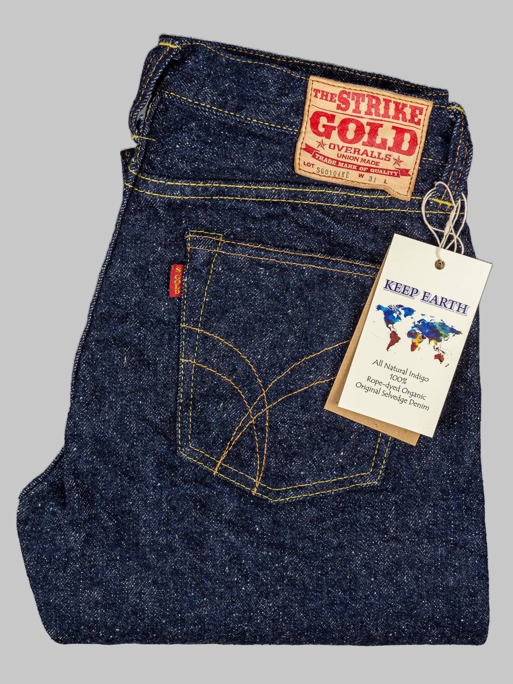 The Strike Gold Keep Earth Natural Indigo Jeans japan made