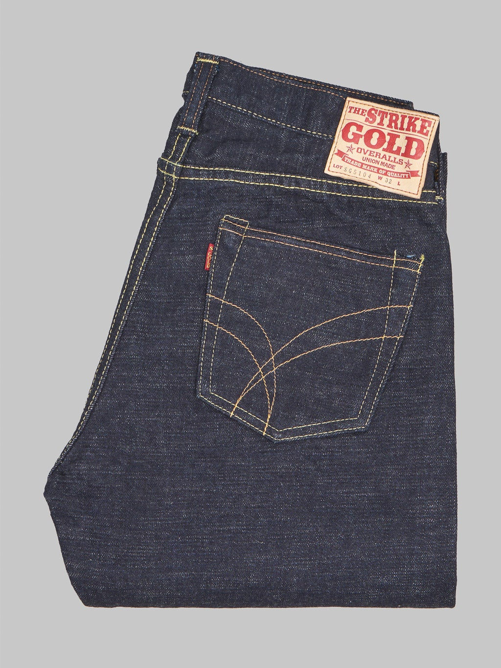 The Strike Gold 5104 Slub Grey Weft Straight Tapered Jeans japanese